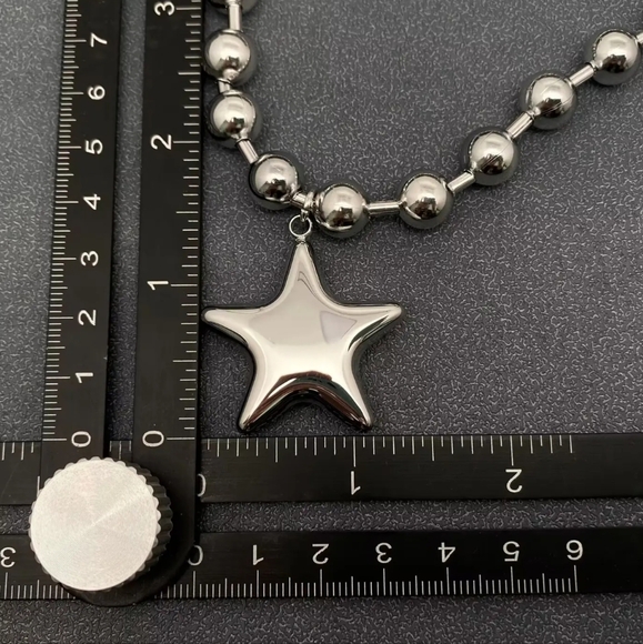 Silver Star Pendant Necklace - Picture 3 of 4